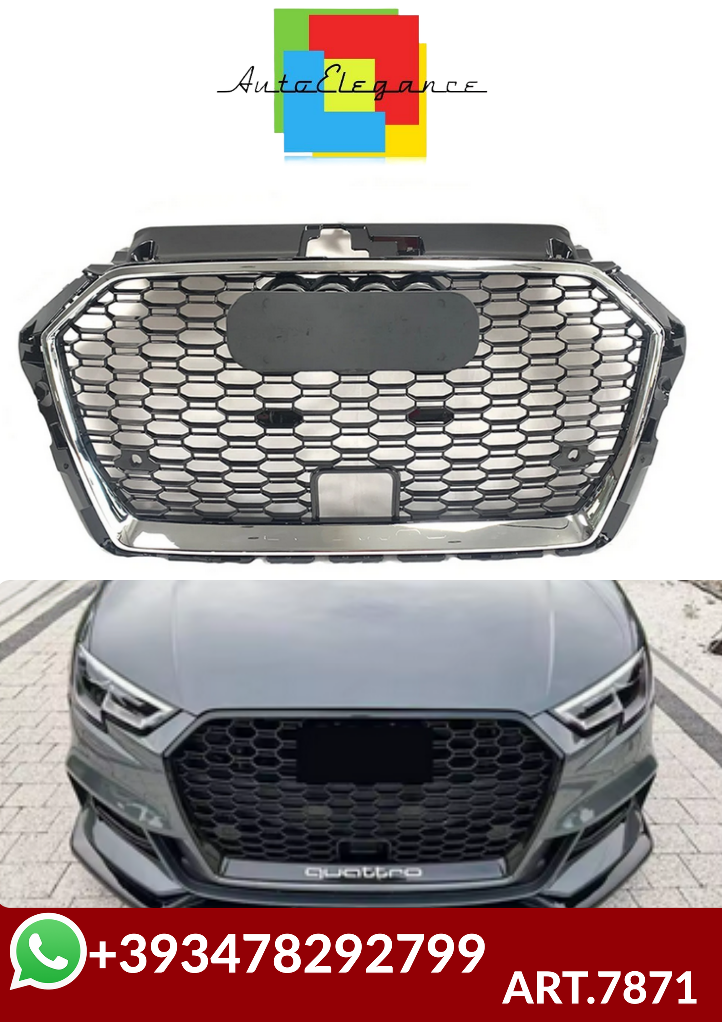 💕ART.7871  GRIGLIA  Audi A3 8V Facelift 2017-2019💕