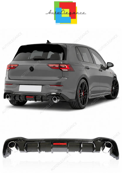 💕 Diffusore Posteriore Adatto per VW Golf VIII 19-24 Sport LED Twin Outlet 💕