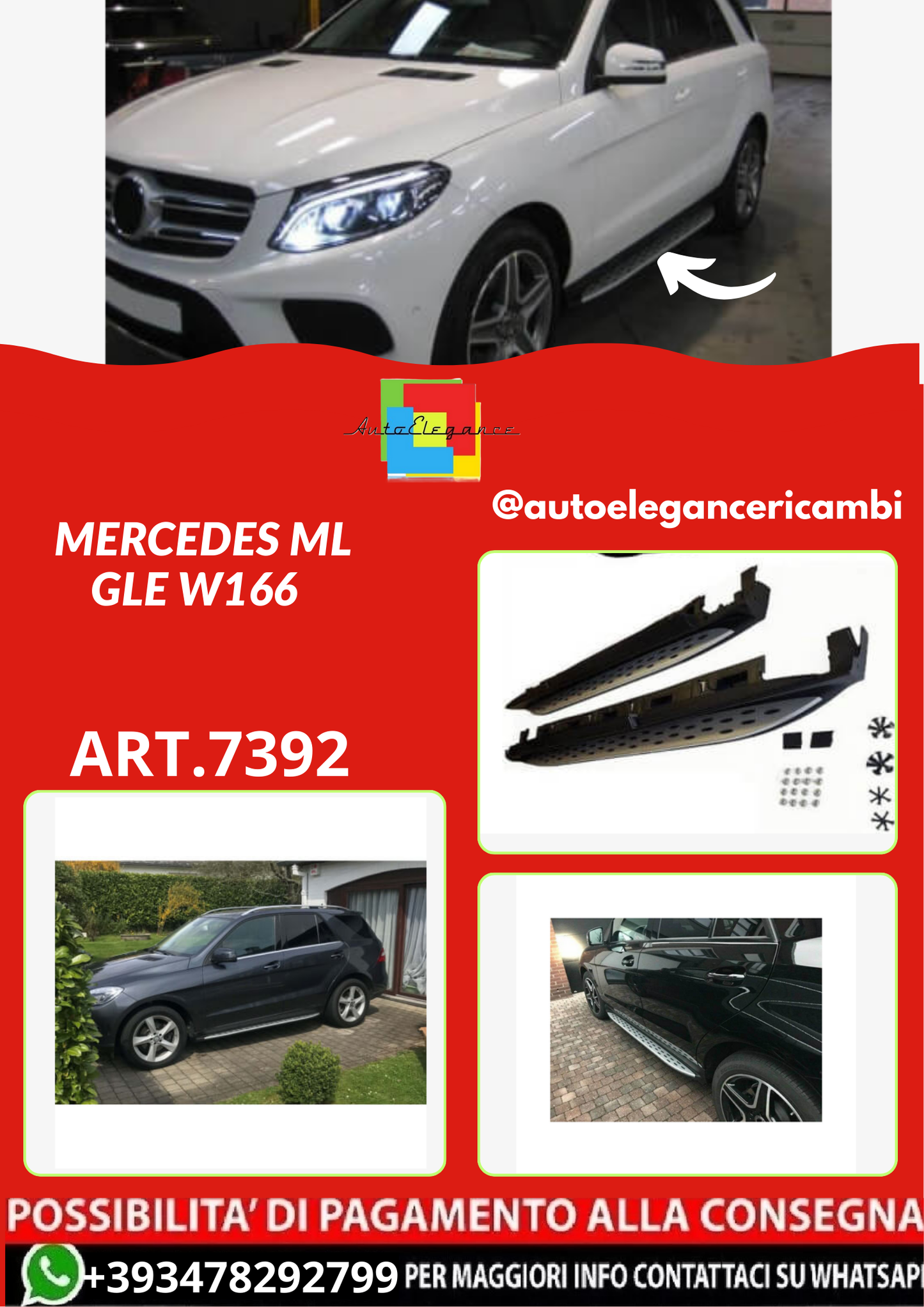 ART.7392 PEDANE  MERCEDES ML  GLE W166
