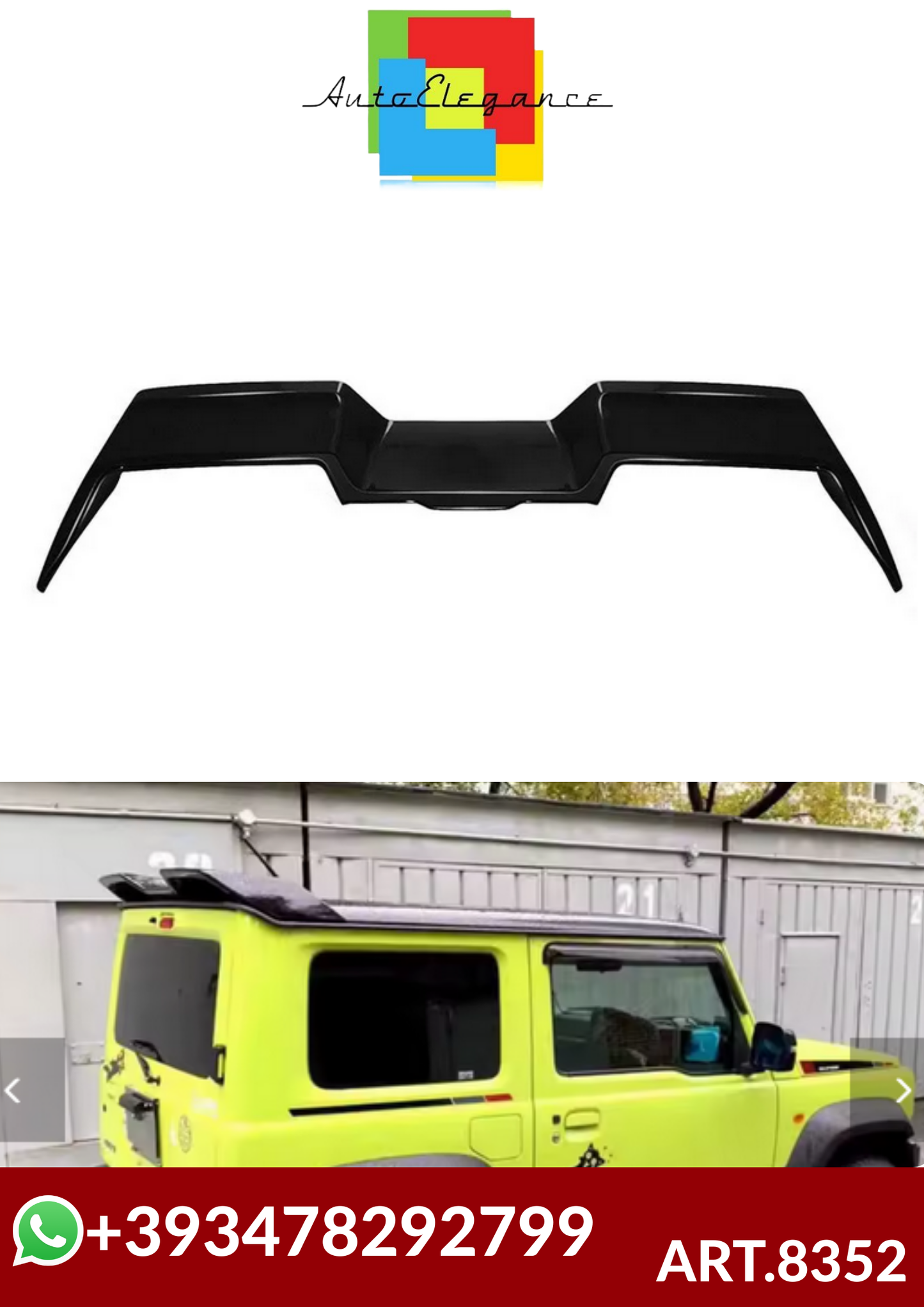 💕ART.8352 SPOILER Suzuki Jimny JB74 2019-2023💕