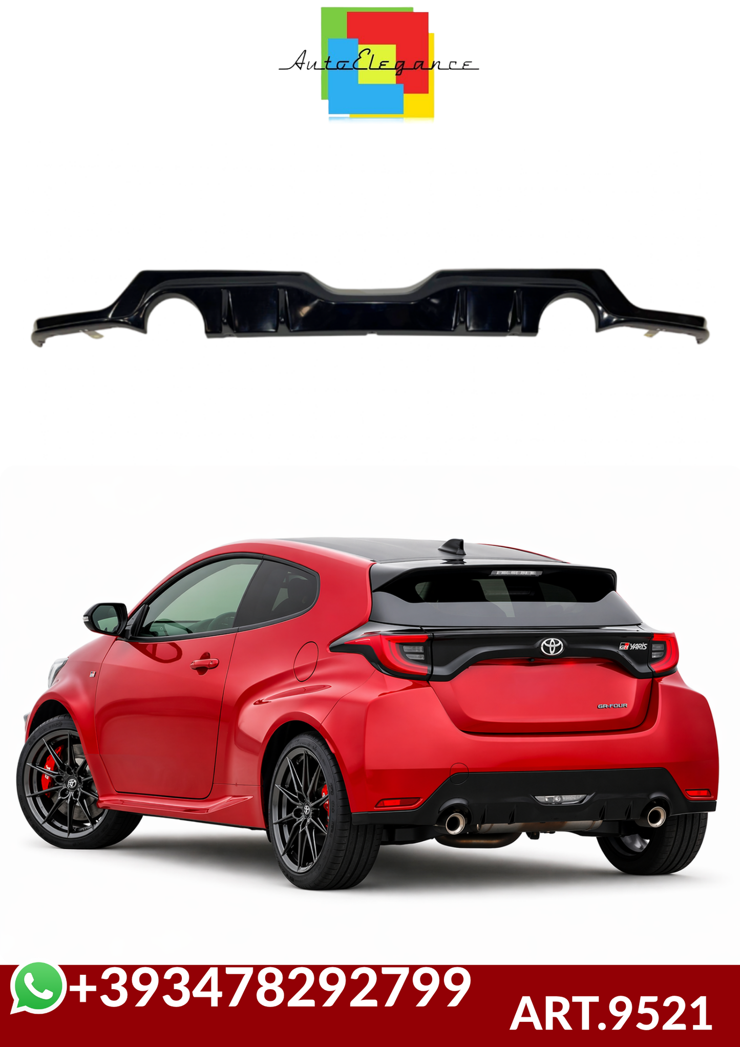 💕ART.9521 DIFFUSORI Toyota Yaris 2021 Look GR 2💕
