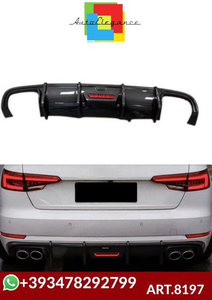 💕ART.8197 DIFFUSORE AUDI A4 B9 CARBONIO STANDARD+TERZO STOP LED💕