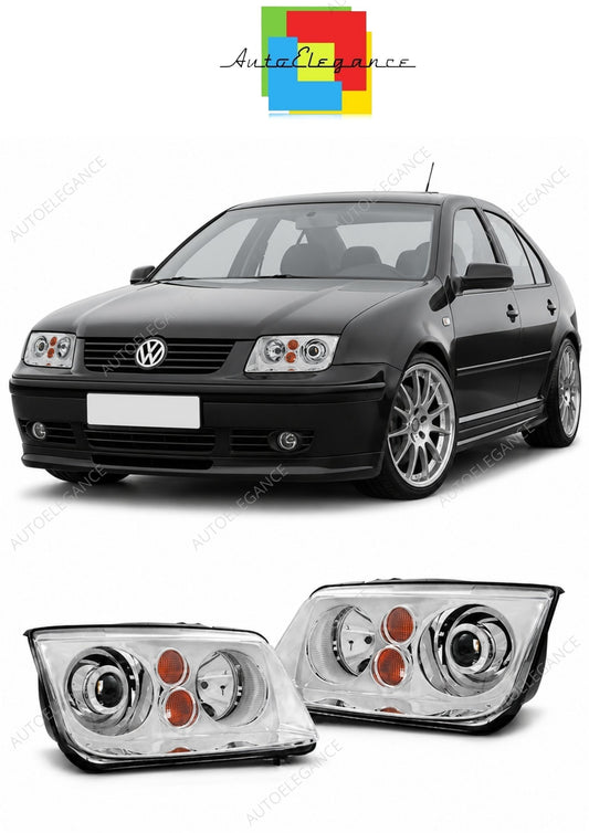 💕 Fari Anteriori Adatto per VW Bora 98-05 Cromati 💕