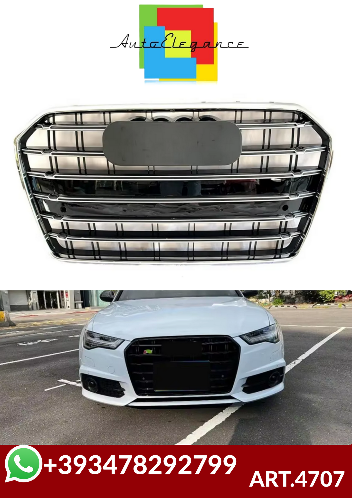 ART.4707 Griglia Audi A6 S6 C7 2016-2018 RS6 Style