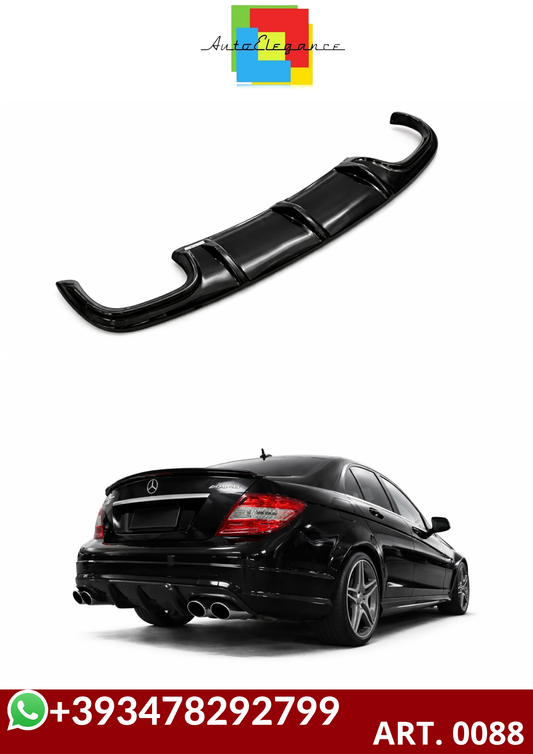 💕ART. 0088 DIFFUSORE MERCEDES  CLASSE C W204 07-11 AMG 2+2 NERO LUCIDO💕