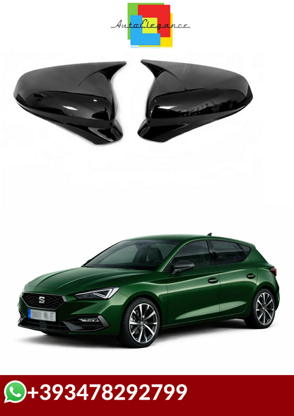 💕 COVER CALOTTE SPECCHIO  Seat Leon MK4 Cupra 2020-2024 NERO LUCIDO💕