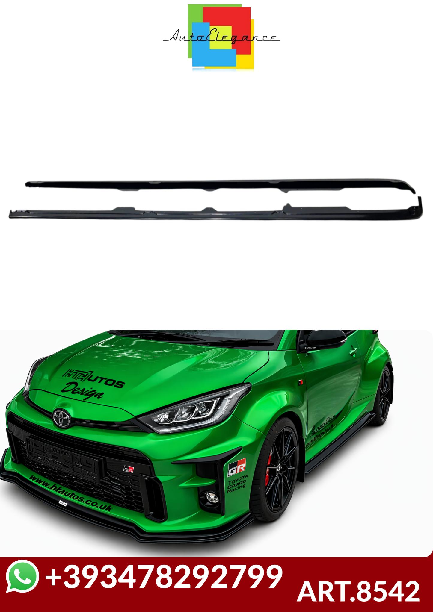 💕ART.8542  SOTTO MINIGONNE TOYOTA  YARIS  2021 LOOK GR 💕