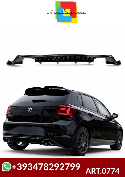 💕ART.0774  DIFFUSORE VW POLO AW1 2017-2022 LOOK GTI NERO LUCIDO 💕