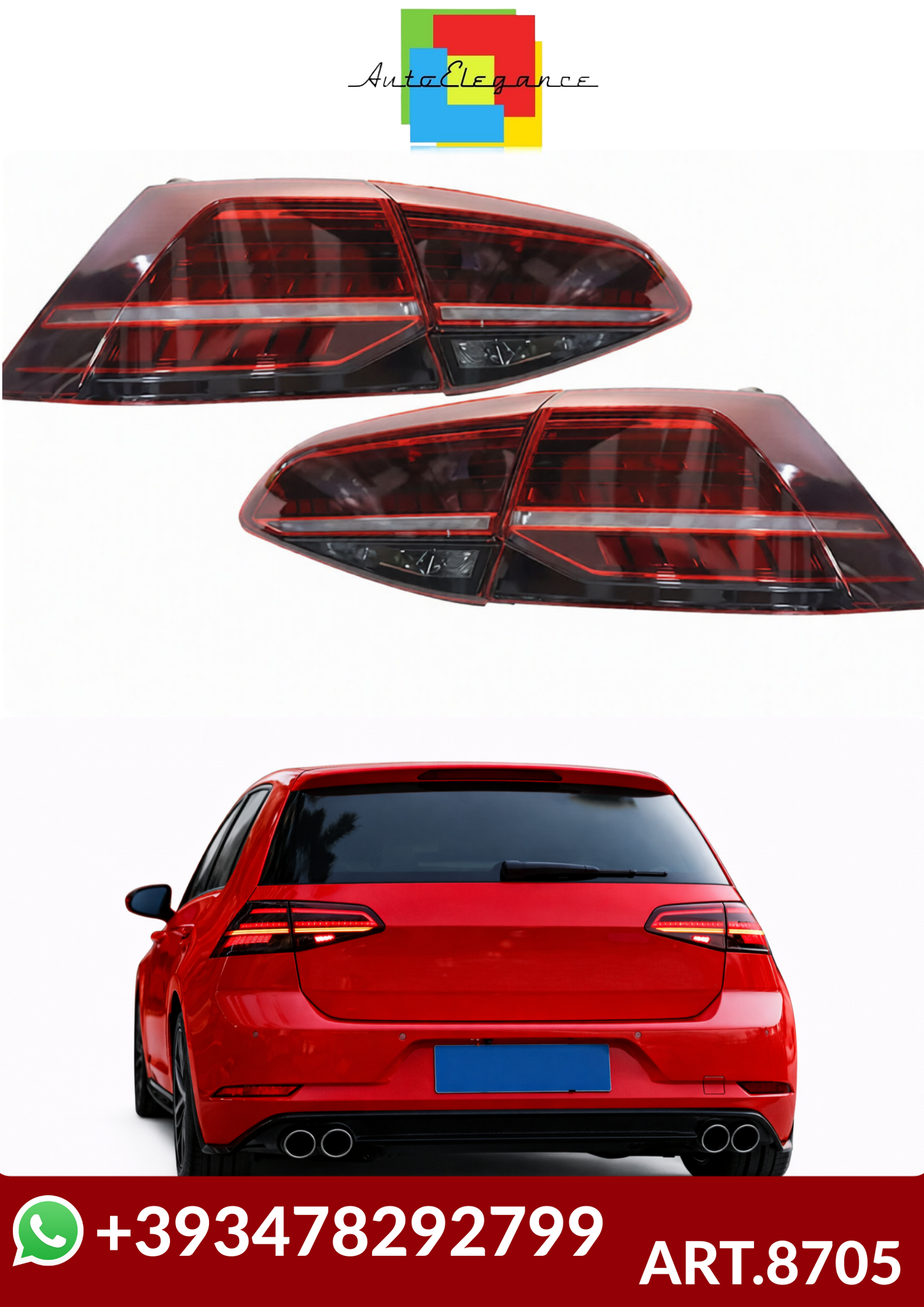 💕ART.8705  FARI  POSTERIORI  Volkswagen Golf 7 / Golf7.5 2013-2021💕