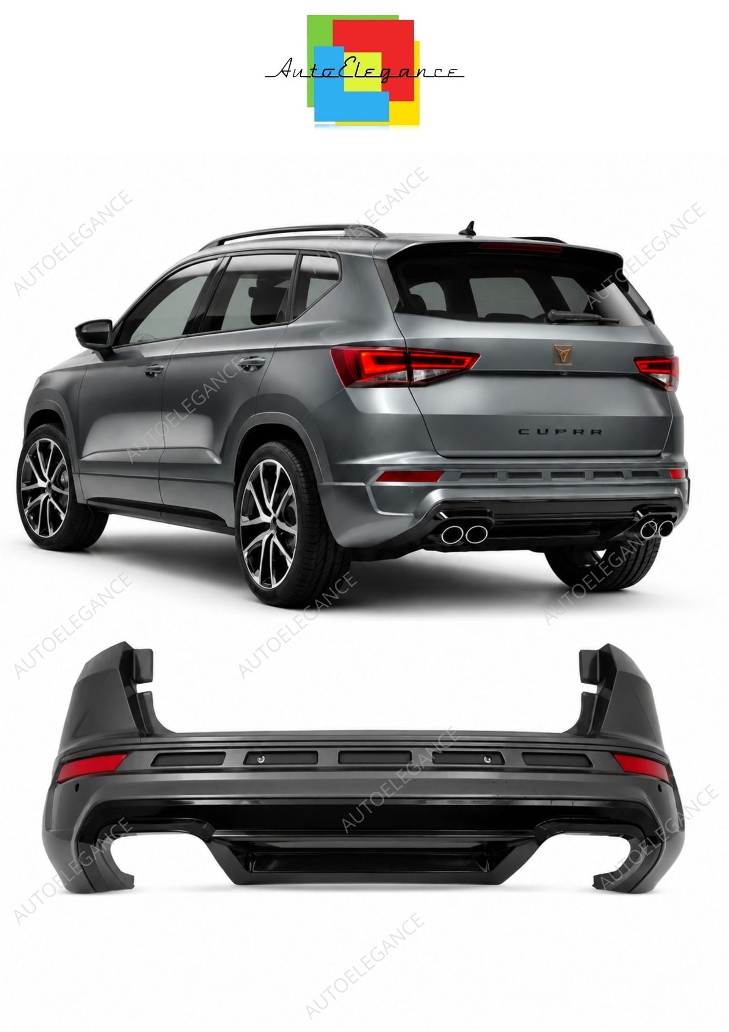 💕 Paraurti Posteriore Adatto per Cupra Ateca 19+ Sport Look 💕