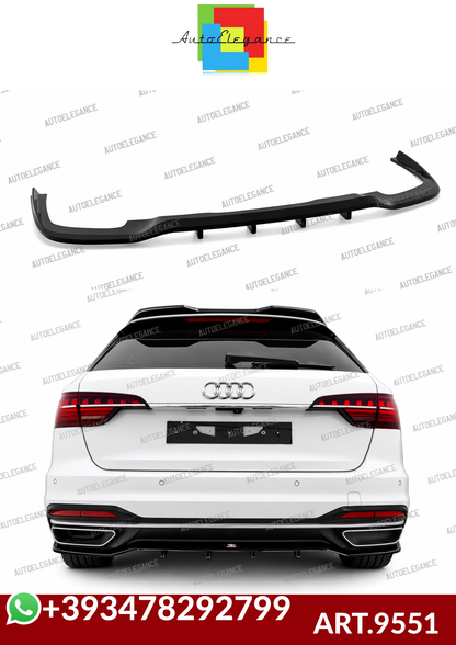 💕ART.9551 Splitter posteriore Audi A4 B9 Facelift Avant NERO  LUCIDO 💕