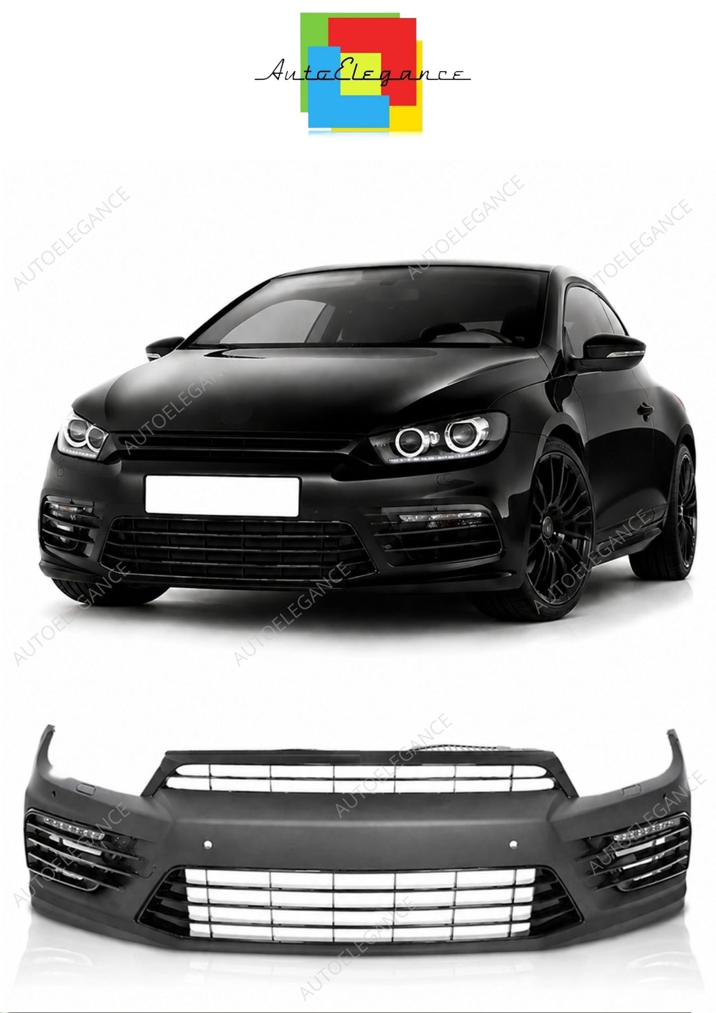💕 Paraurti Anteriore Adatto per VW Scirocco III 08-14 Sport PDC 💕