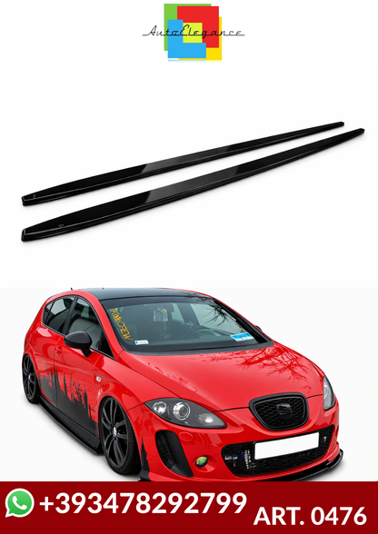 💕ART. 0476  SOTTO MINIGONNE SEAT LEON 1P NERO LUCIDO 💕