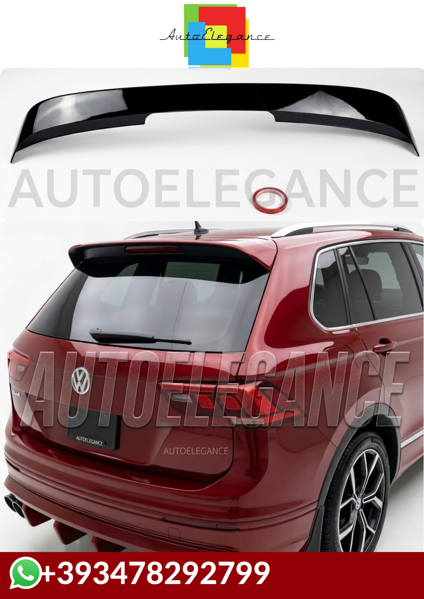 💕SPOILER  Volkswagen Tiguan MK2 TSI TDI 2017-2023 NERO  LUCIDO 💕