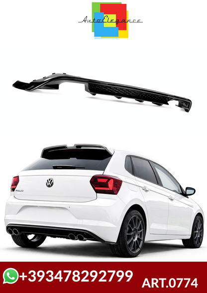 💕ART.0774  DIFFUSORE VW POLO AW1 2017-2022 LOOK GTI NERO LUCIDO 💕