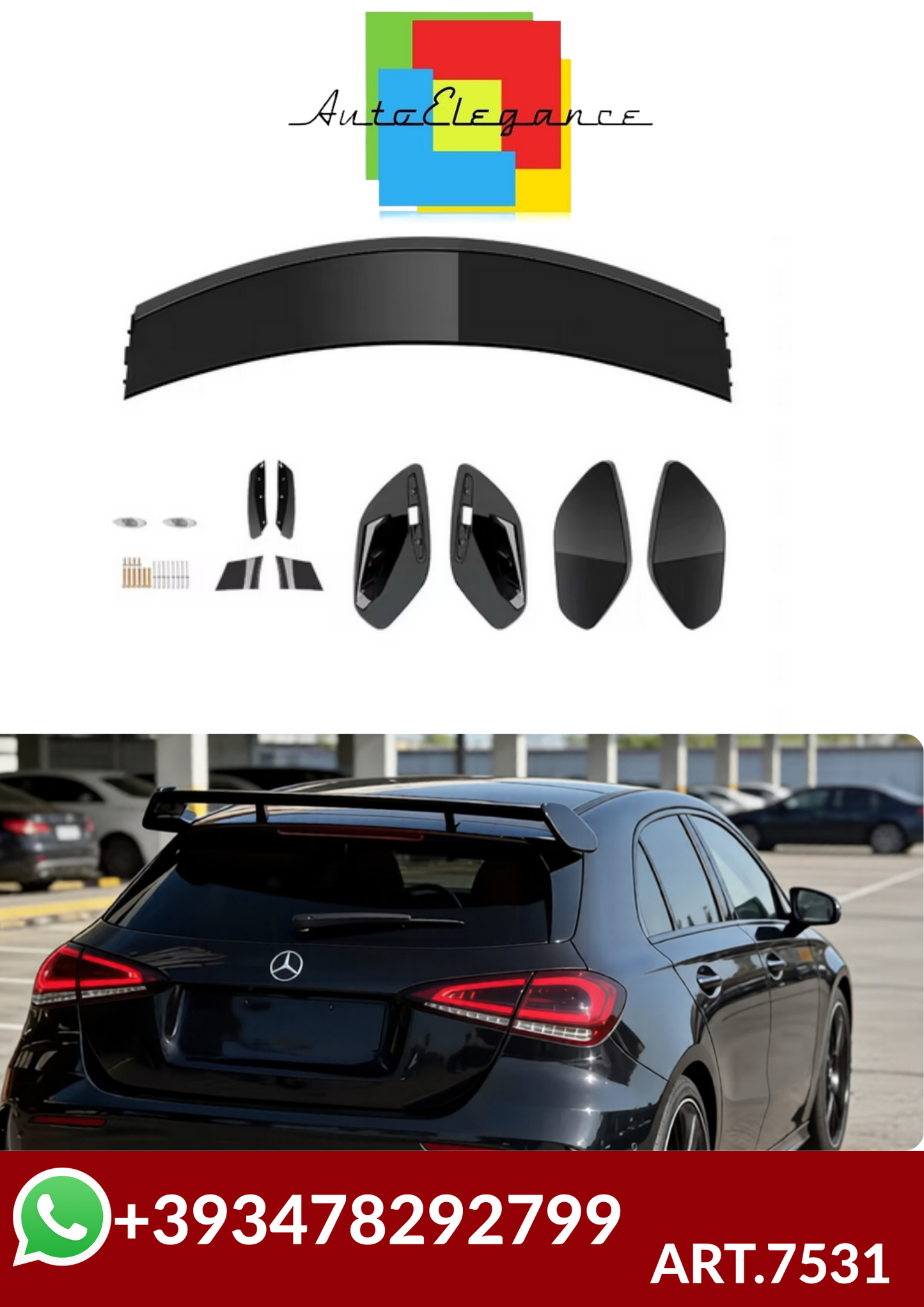 ART.7531 SPOILER MERCEDES CLASSE A W177 2018+