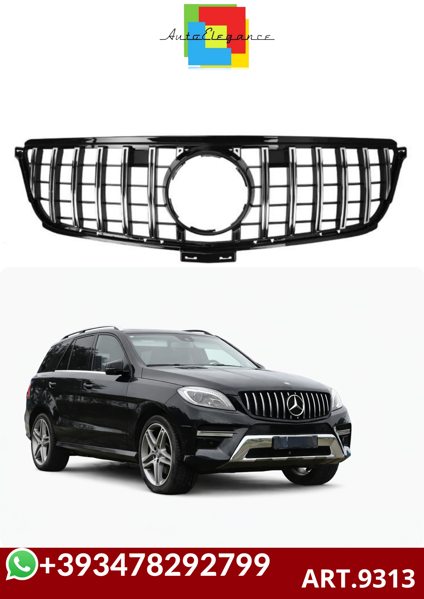 💕 ART.9313  GRIGLIA  Mercedes ML-Class (W166) (2011-2015) Panamericana💕
