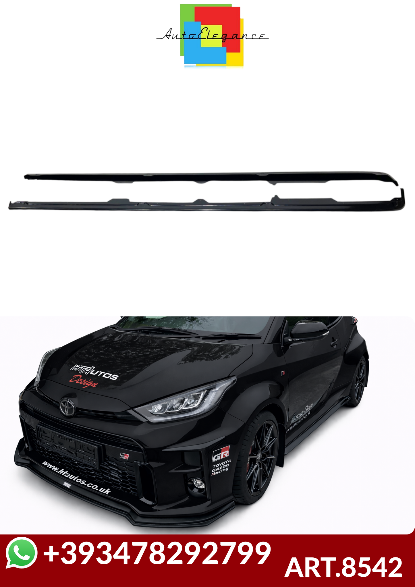 💕ART.8542  SOTTO MINIGONNE TOYOTA  YARIS  2021 LOOK GR 💕