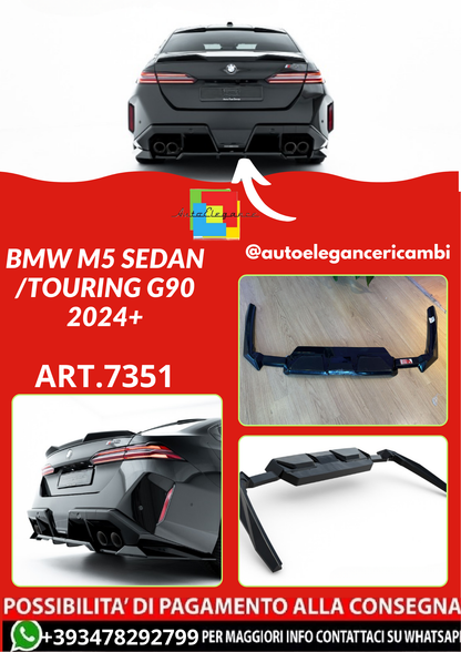 ART.7351  SPLITTER POSTERIORI BMW SERIE 5 M5 G90 2024+ NERO LUCIDO