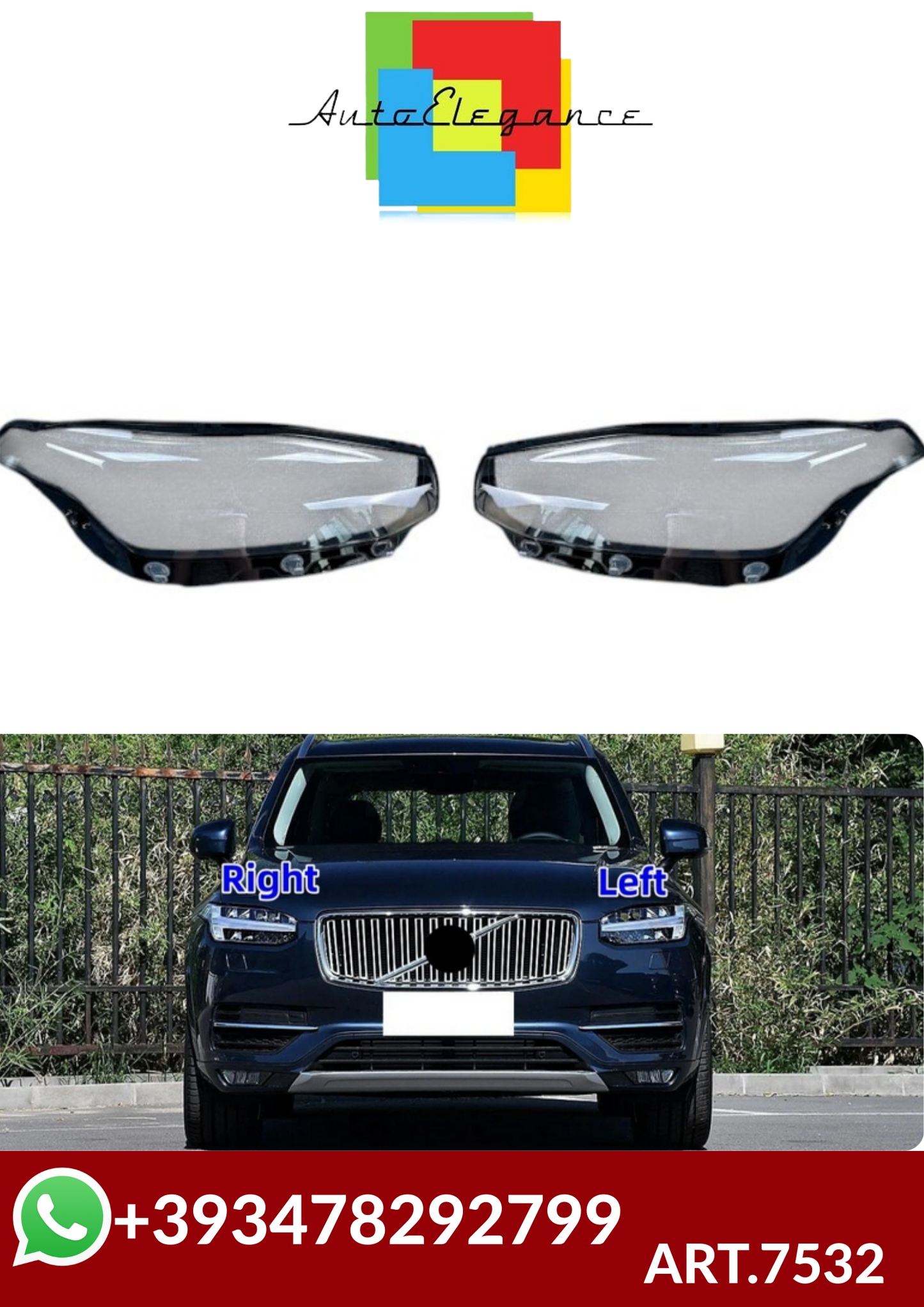 ART.7532  COVER FARI TRANSPARENTE Volvo XC90 2015- 2022