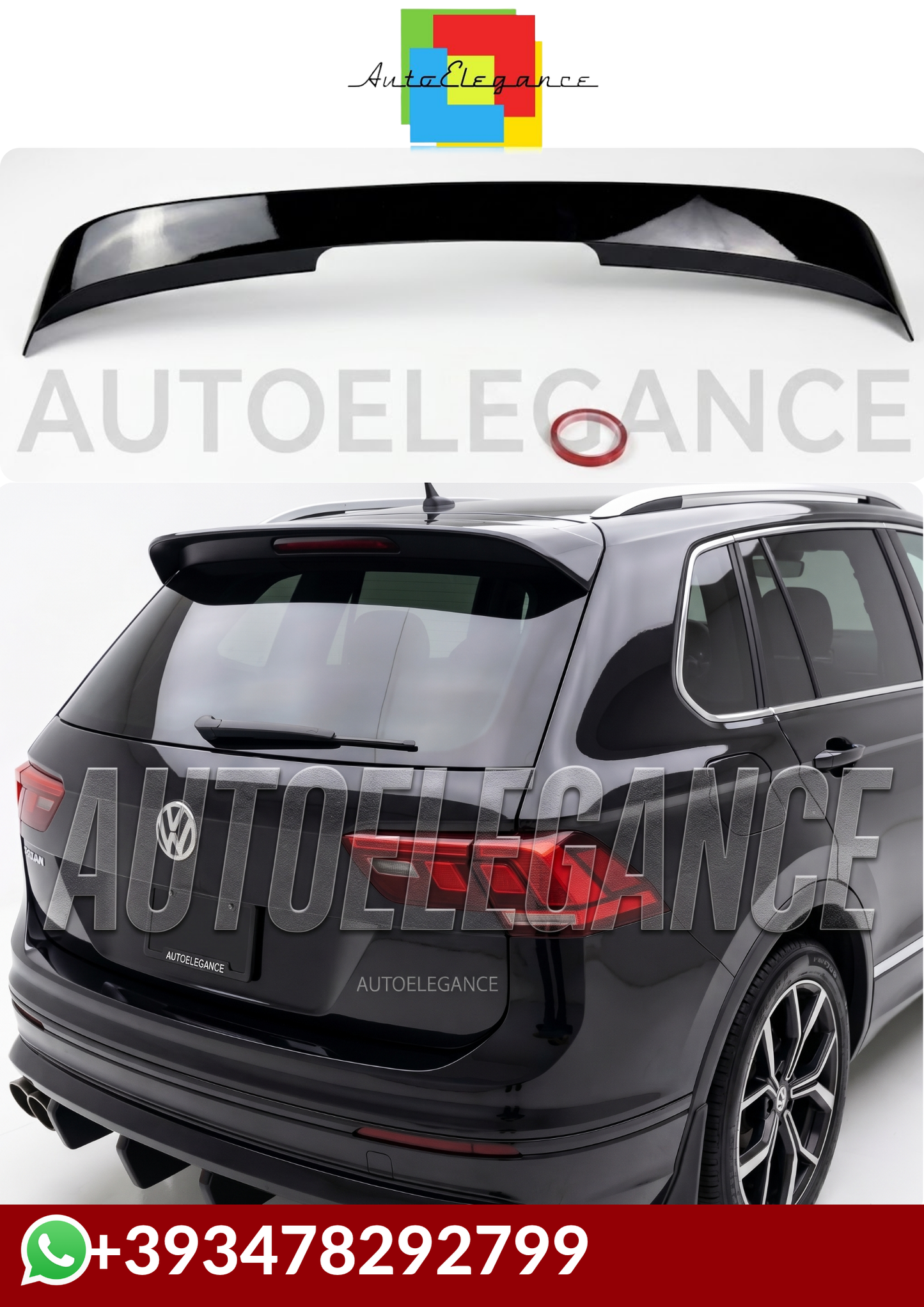 💕SPOILER  Volkswagen Tiguan MK2 TSI TDI 2017-2023 NERO  LUCIDO 💕