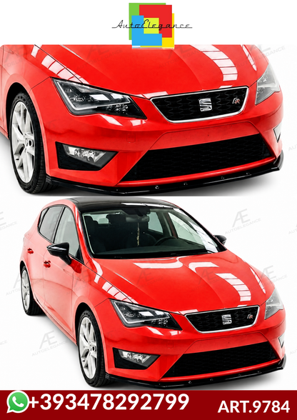 ART.9784  SPLITTER Seat Leon Mk3 2012+ NERO  LUCIDO