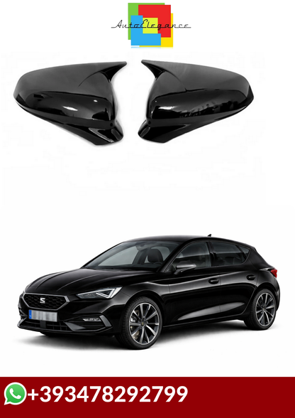 💕 COVER CALOTTE SPECCHIO  Seat Leon MK4 Cupra 2020-2024 NERO LUCIDO💕