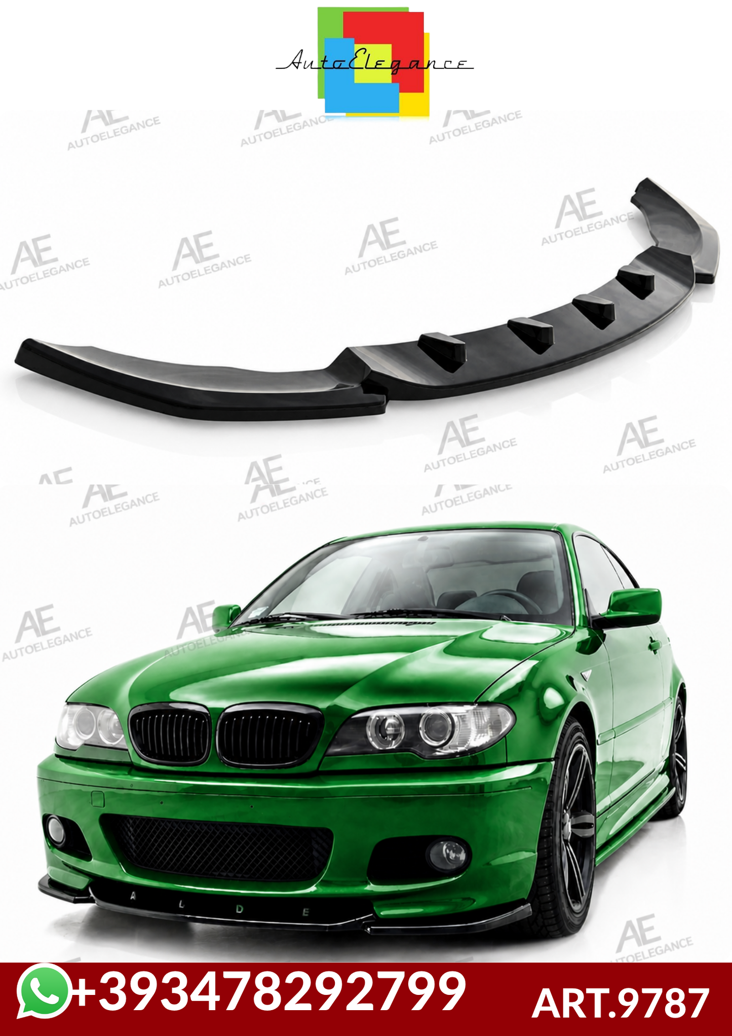 ART.9787 SPLITTER BMW 3 E46 LCI  2003+NERO  LUCIDO