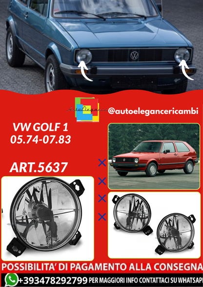 ART.5637 FARI ANTERIORI VW GOLF 1 05.74-07.83