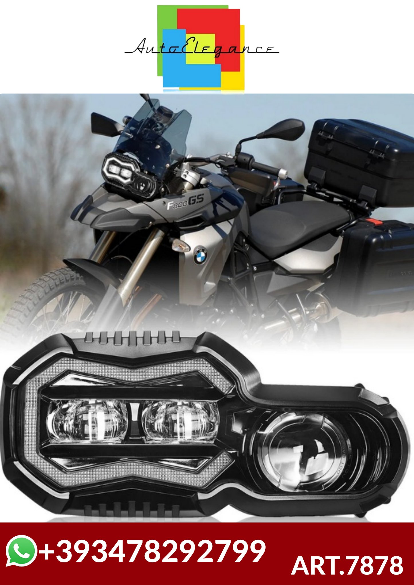 💕ART.7878  FARO  MOTO FULL FULL LED  BMW F650GS F700GS F800GS F 800GS 💕