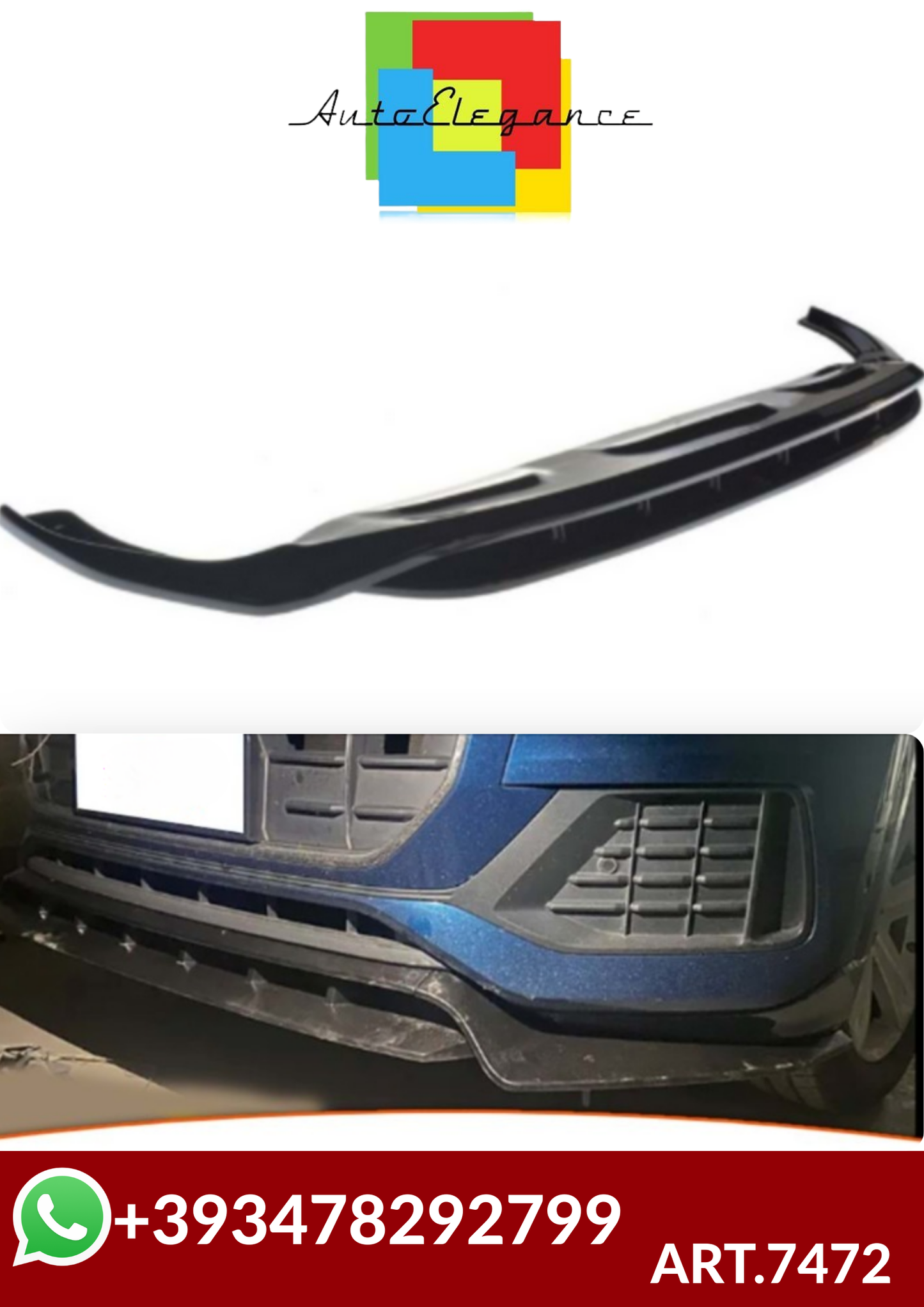 ART.7472  SPLITTER AUDI  Q8 2018+