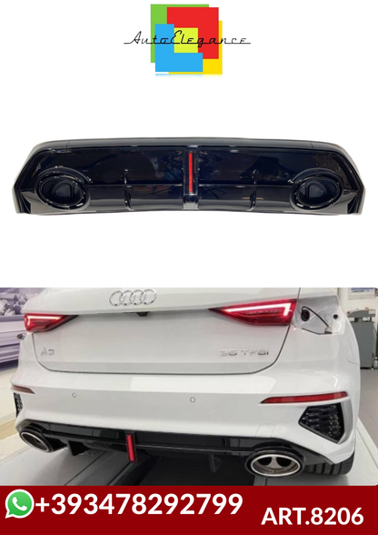 💕ART.8206  DIFFUSORI AUDI A3 Sportback 2025+ SLine Look RS3 ABS 💕