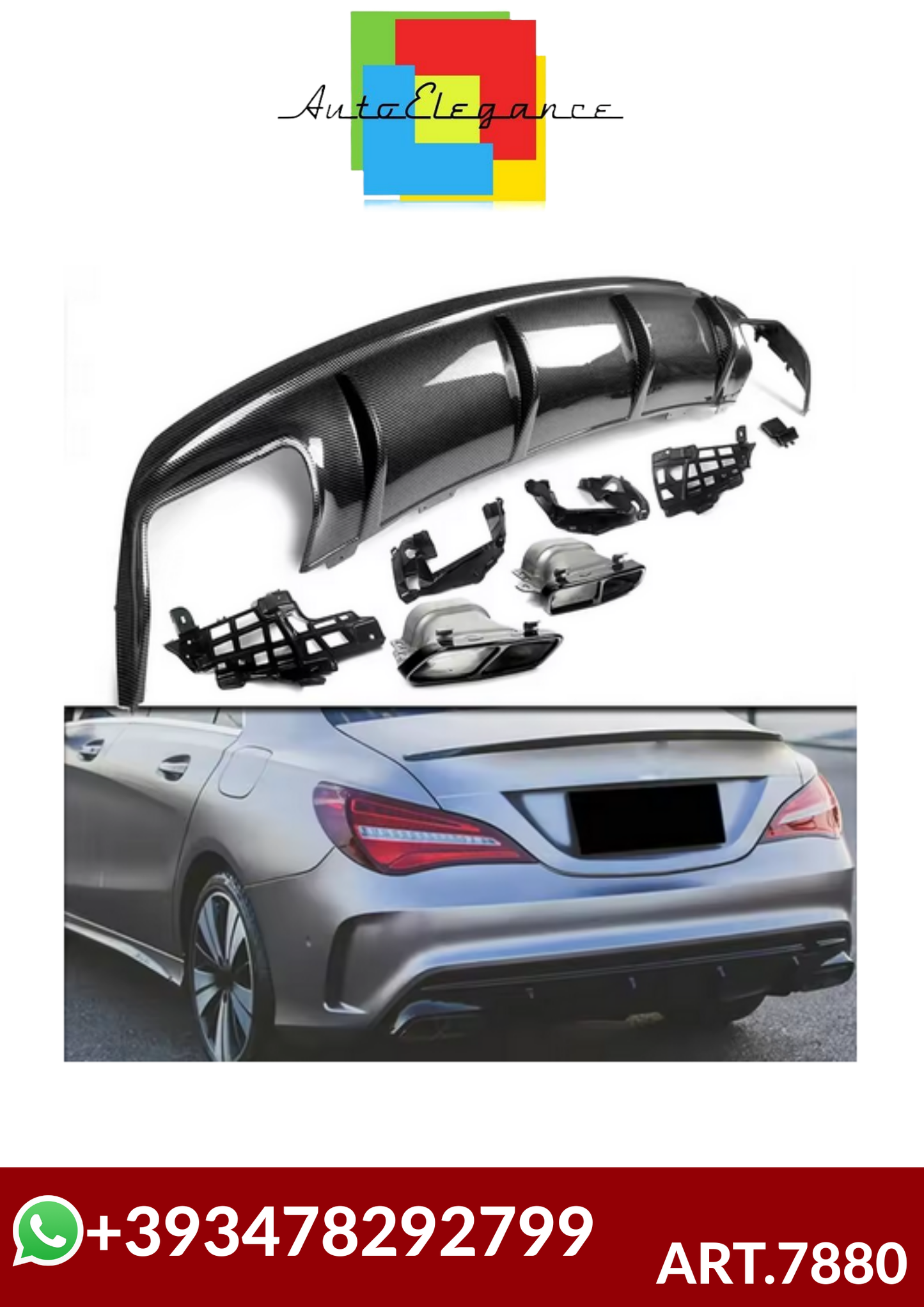 💕ART.7880 DIFFUSORI Mercedes Benz W117 C117 CLA45   2012-2018 💕