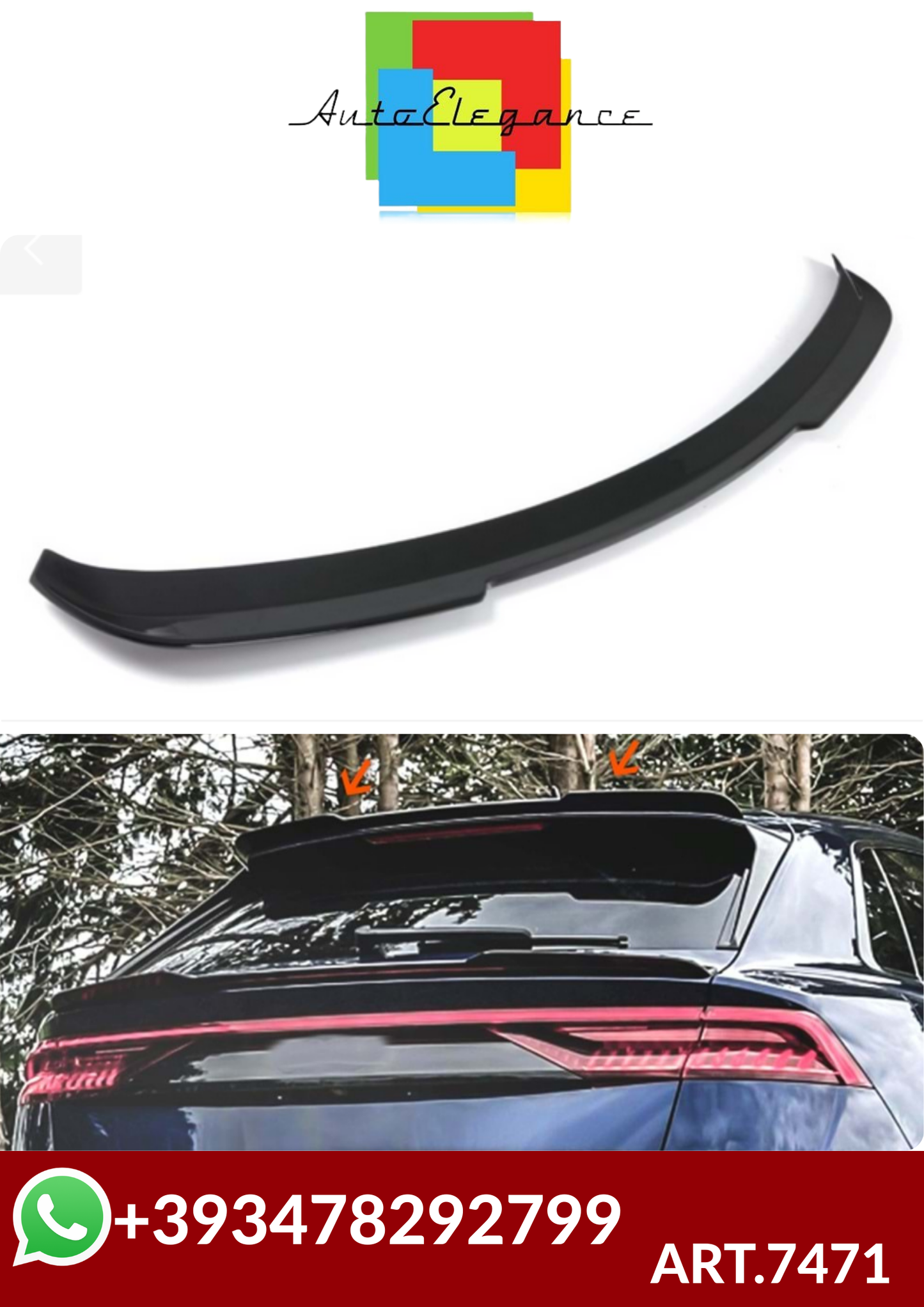 ART.7471 SPOILER AUDI Q8 2018+