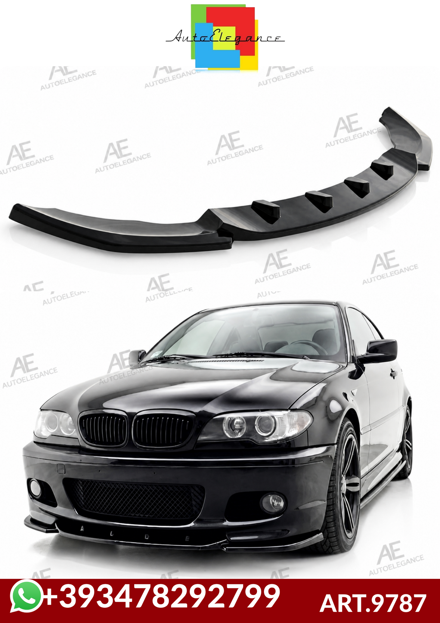 ART.9787 SPLITTER BMW 3 E46 LCI  2003+NERO  LUCIDO