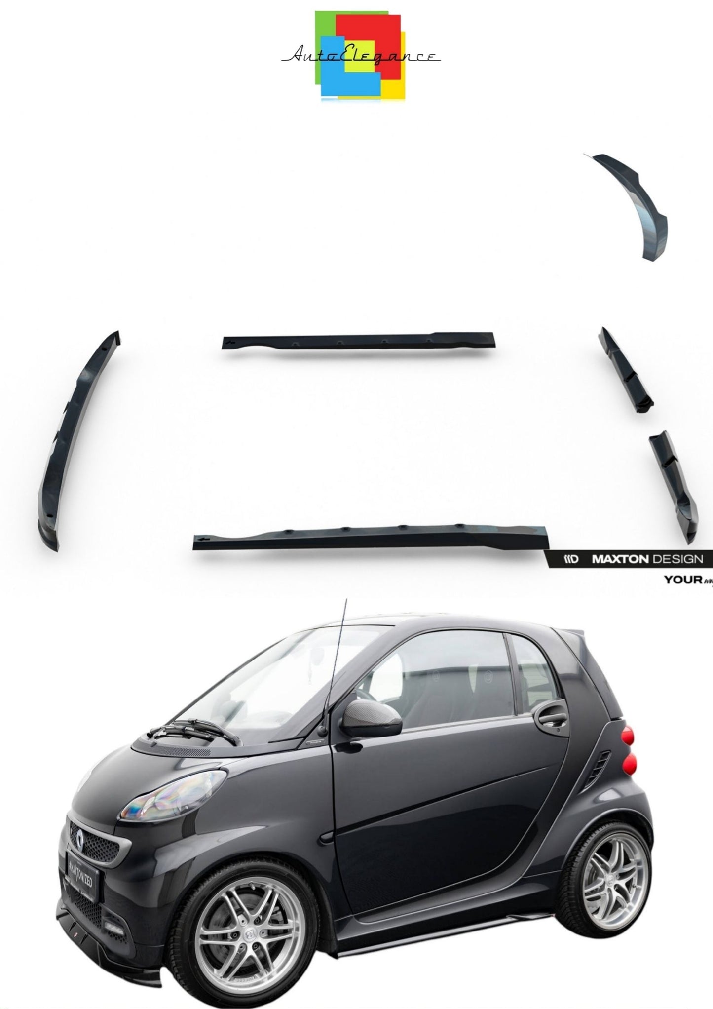 💕Bodykit adatto per Brabus Smart Fortwo C451 Facelift💕
