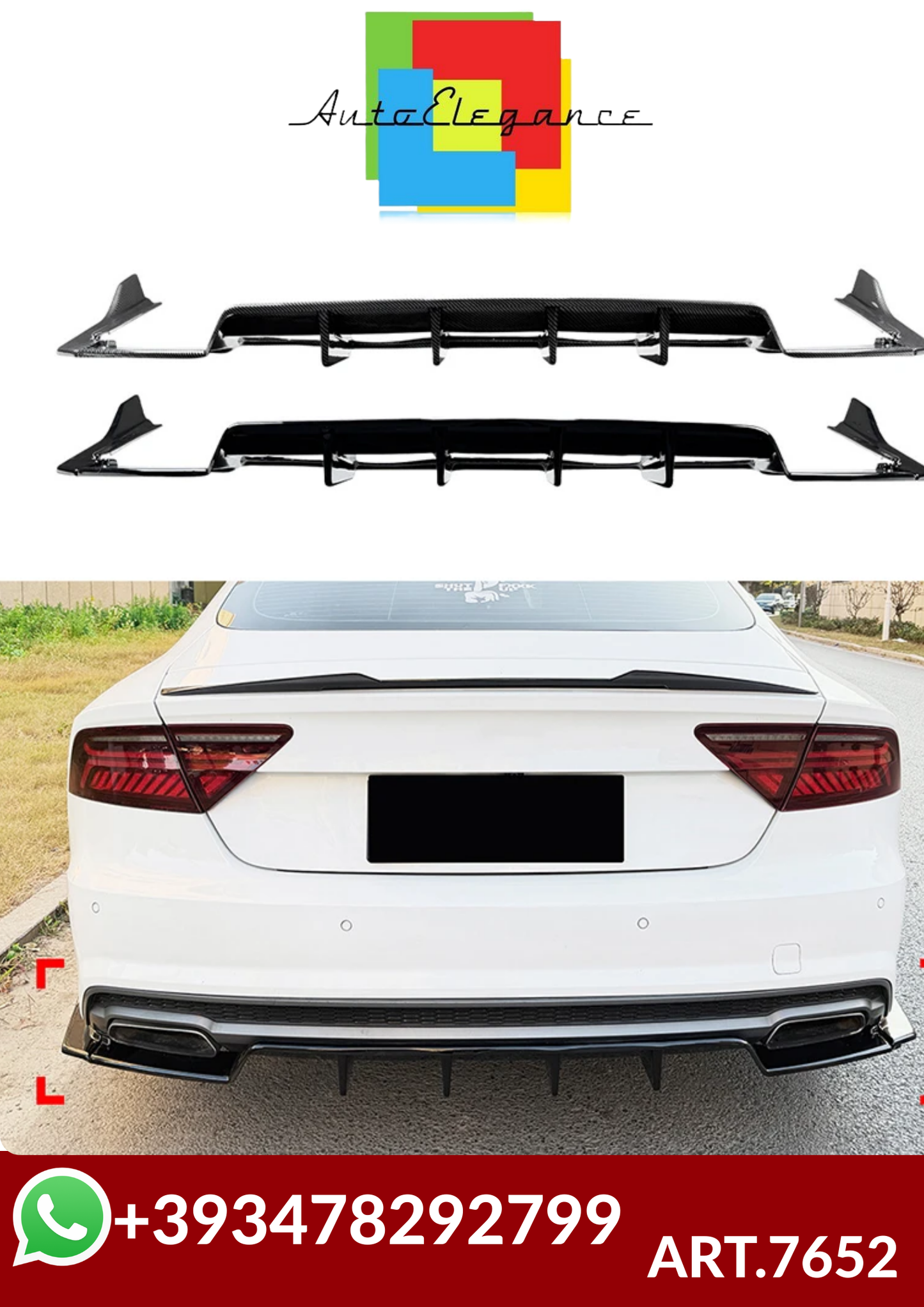 ART.7652  SPLITTER POSTERIORI Audi A7 C7  2015-2017