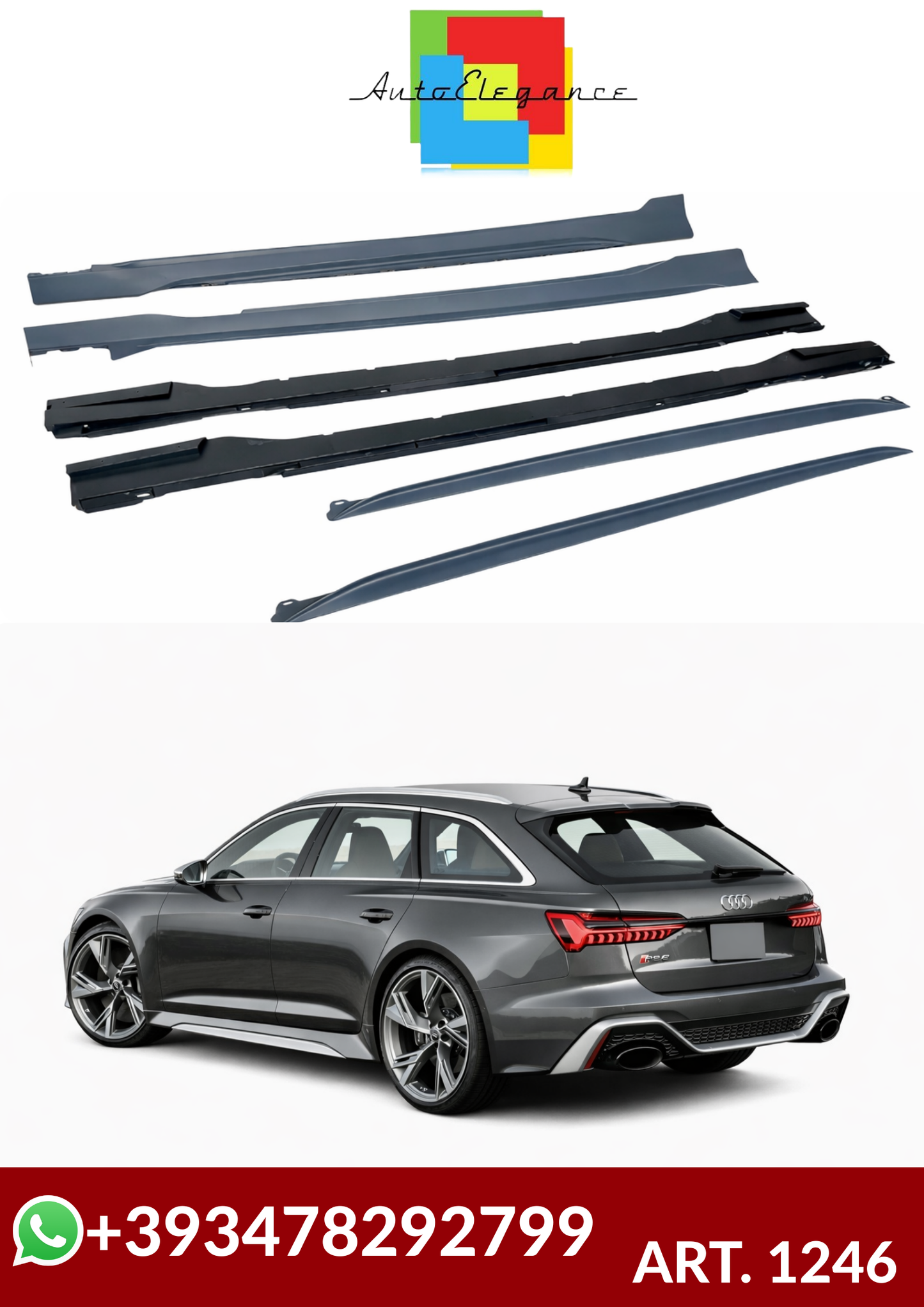 💕ART. 1246 MINIGONNE A6 C8 4K 2018+ LOOK RS6 avant + berlina  💕