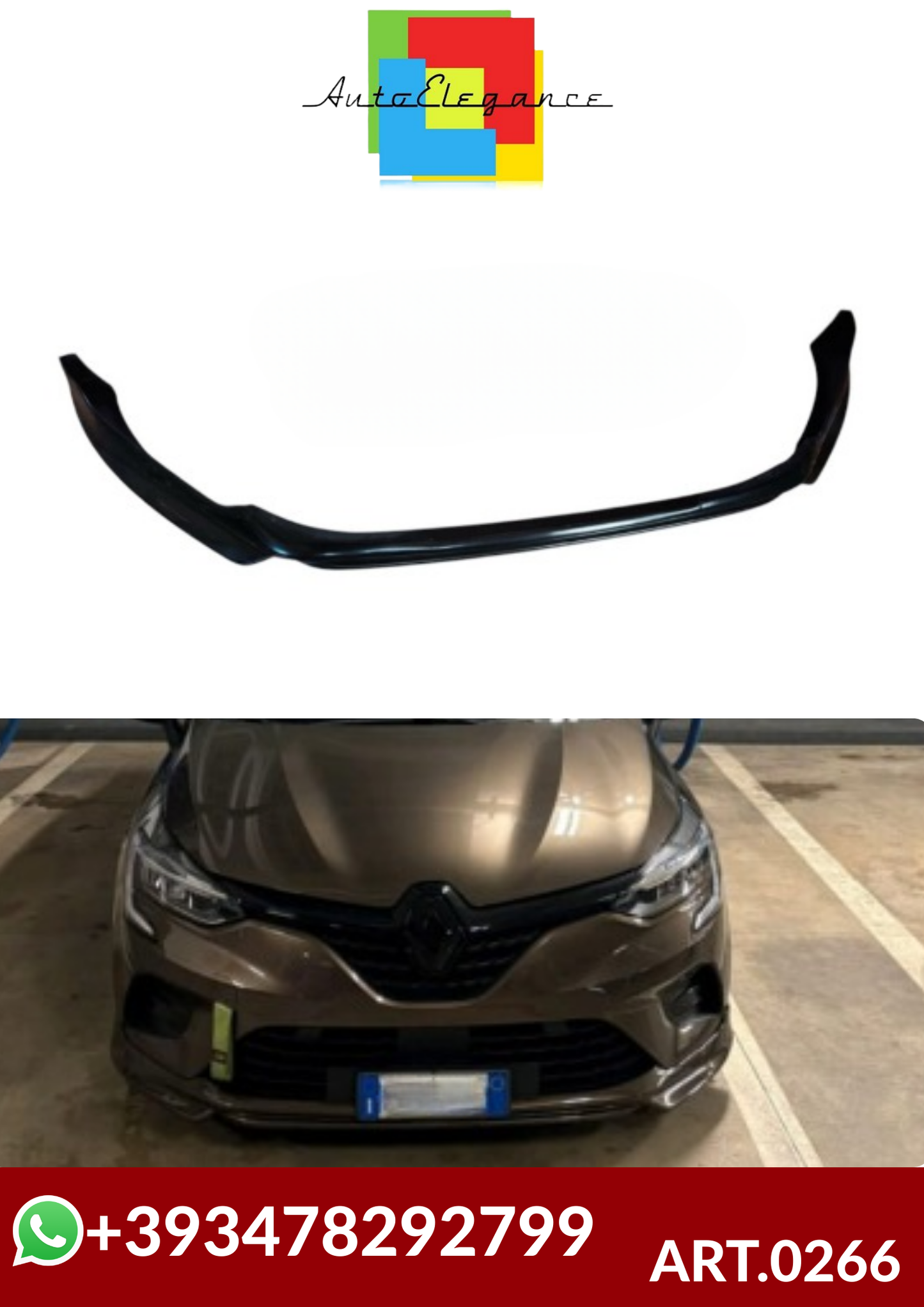 💕ART.0266  SOTTO PARAURTI RENAULT  CLIO 5 V GREZZO💕