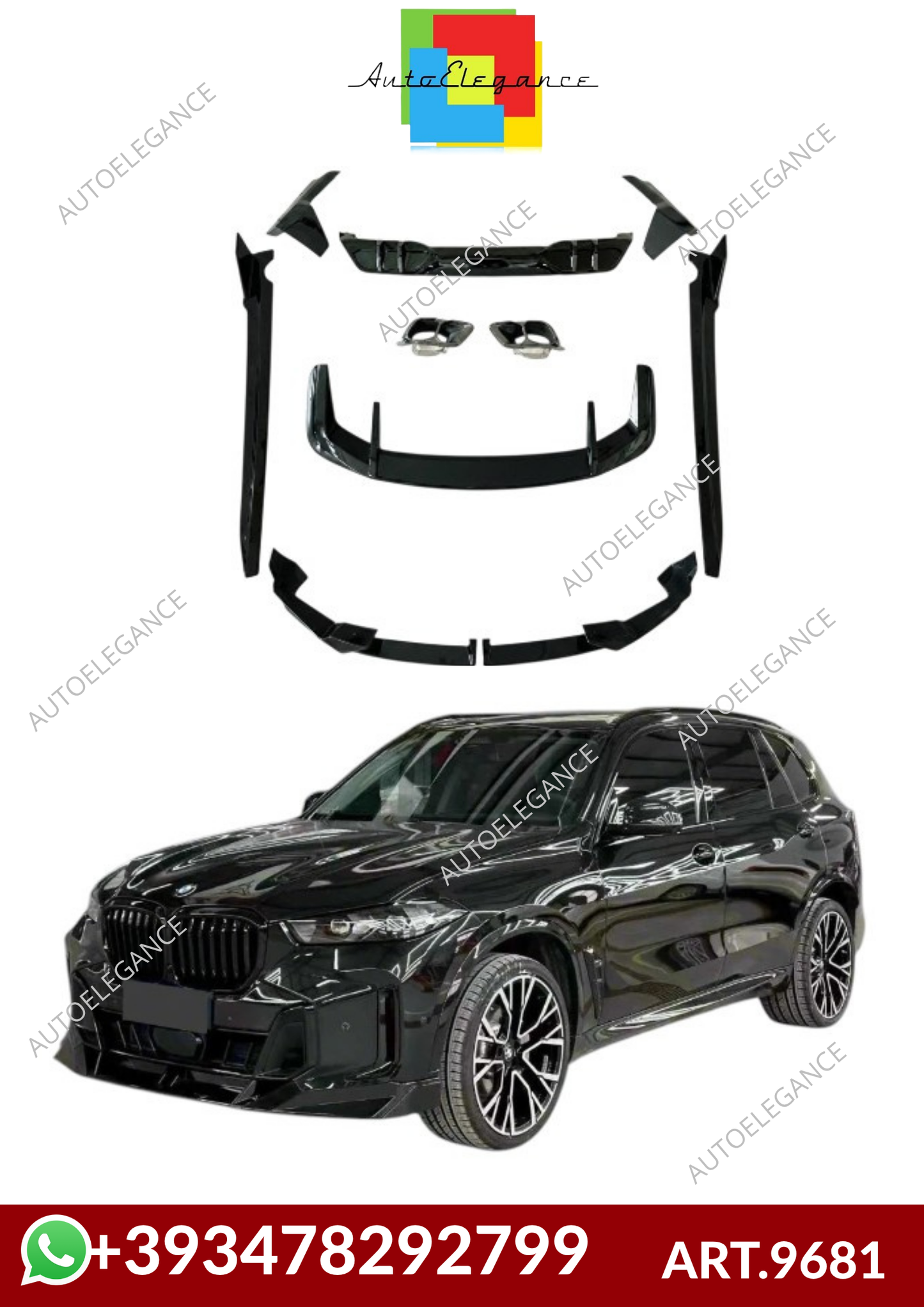 💕ART.9681 Bodykit  BMW X5 LCI (G05) (2024-On) NERO LUCIDO💕
