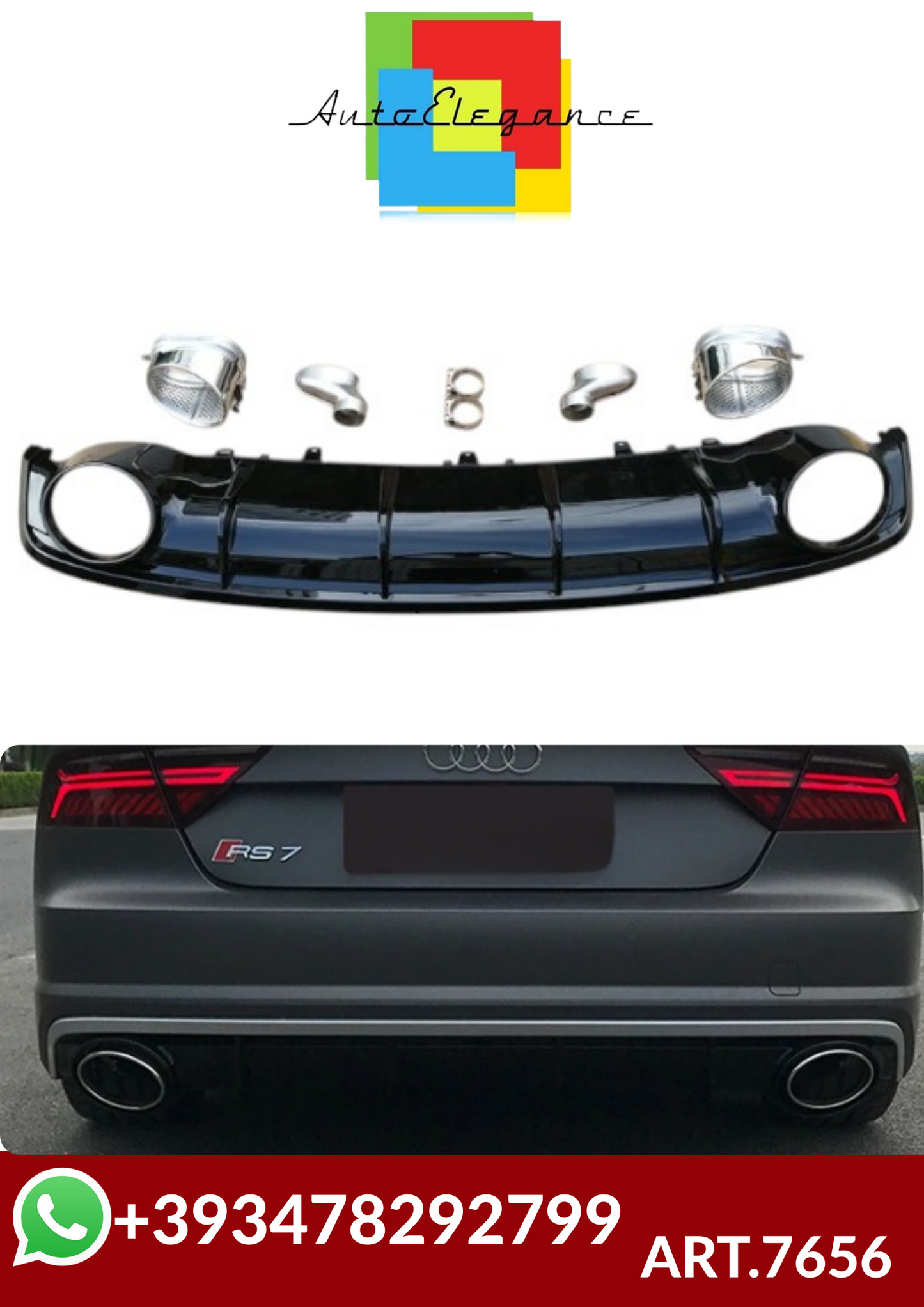 ART.7656  DIFFUSORI  Audi A7 2009-2018 RS7