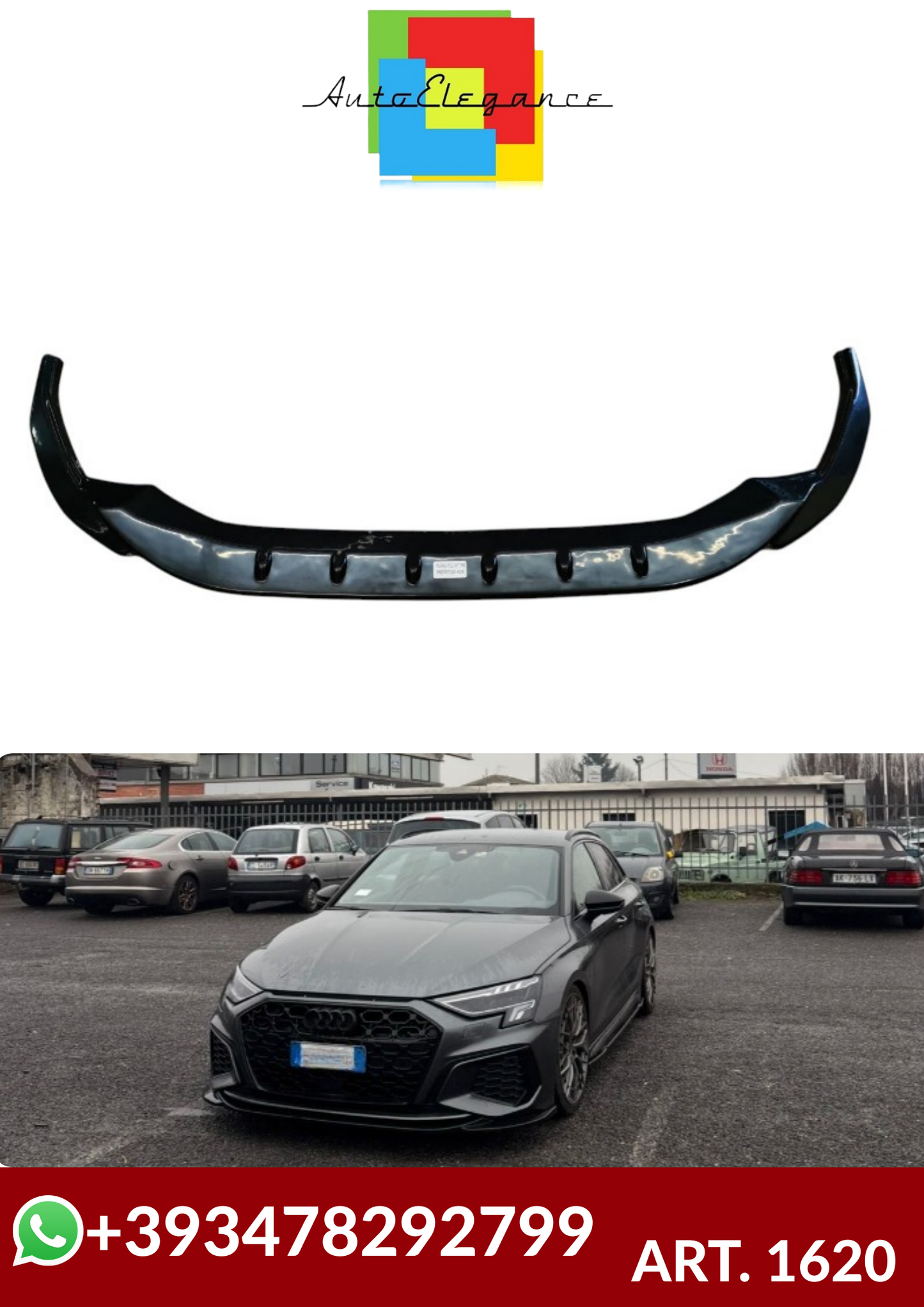 💕ART. 1620 SPLITTER AUDI A3 8Y 2020+ SLINE S3💕