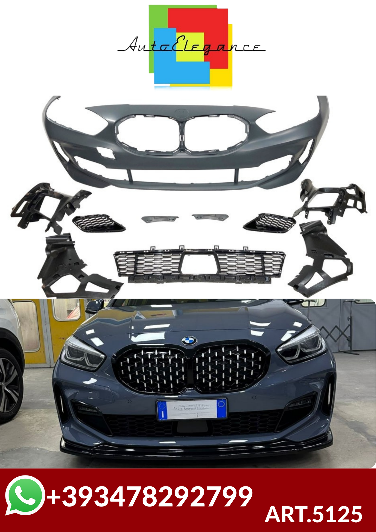ART.5125  PARAURTI  ANTERIORI BMW SERIE 1 F40 Look M Performance