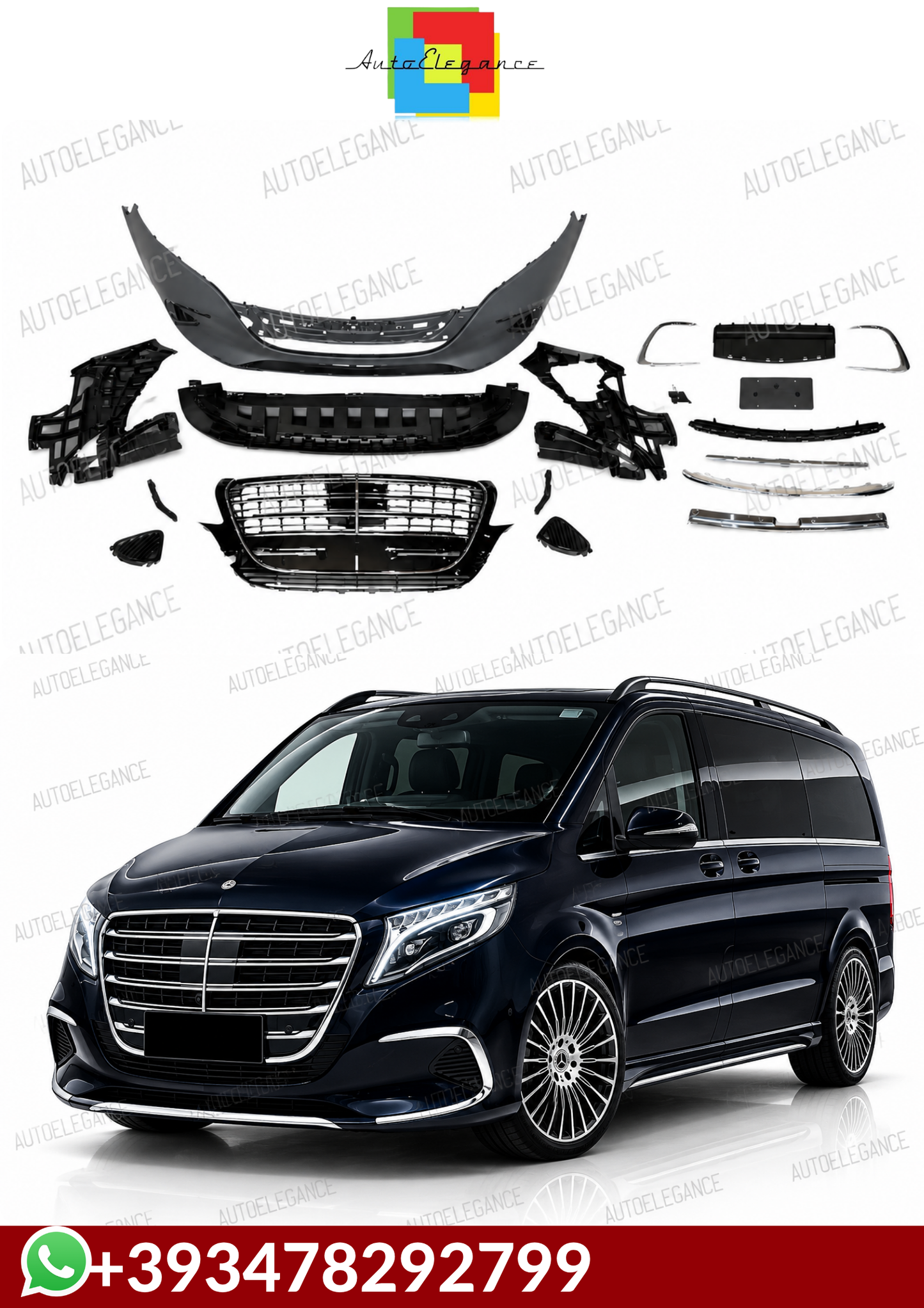 💕ART.10090 PARAURTI  ANTERIORI  Mercedes Class V / Vito W447 2016-2023 Look M💕