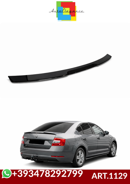 💕ART.1129 SPOILER SKODA OCTAVIA MK3 2012-2020 LOOK F80 NERO LUCIDO💕