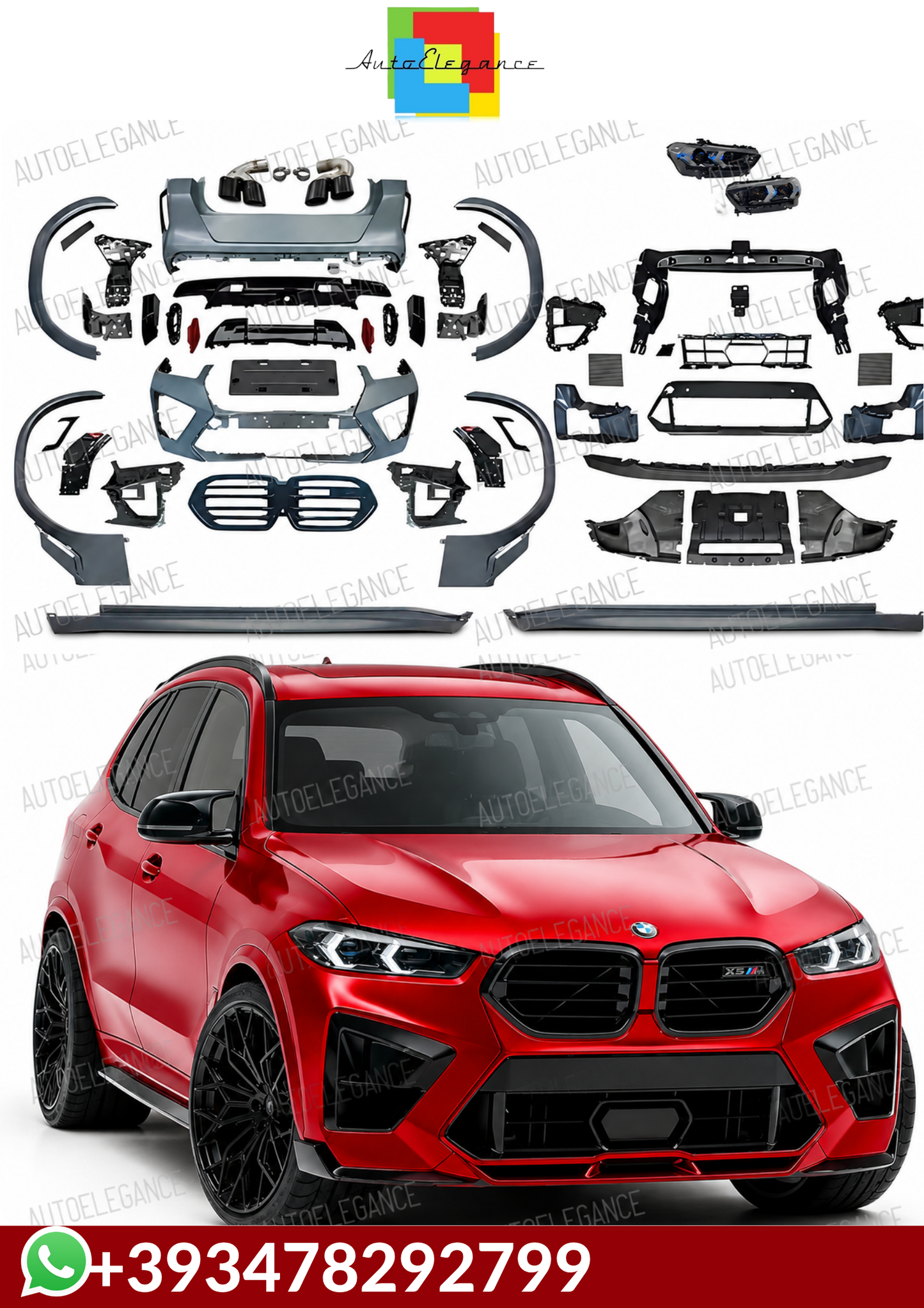💕ART.10091 Body Kit BMW X5 G05 2018-2022 Look X5M 2023+ LCI💕
