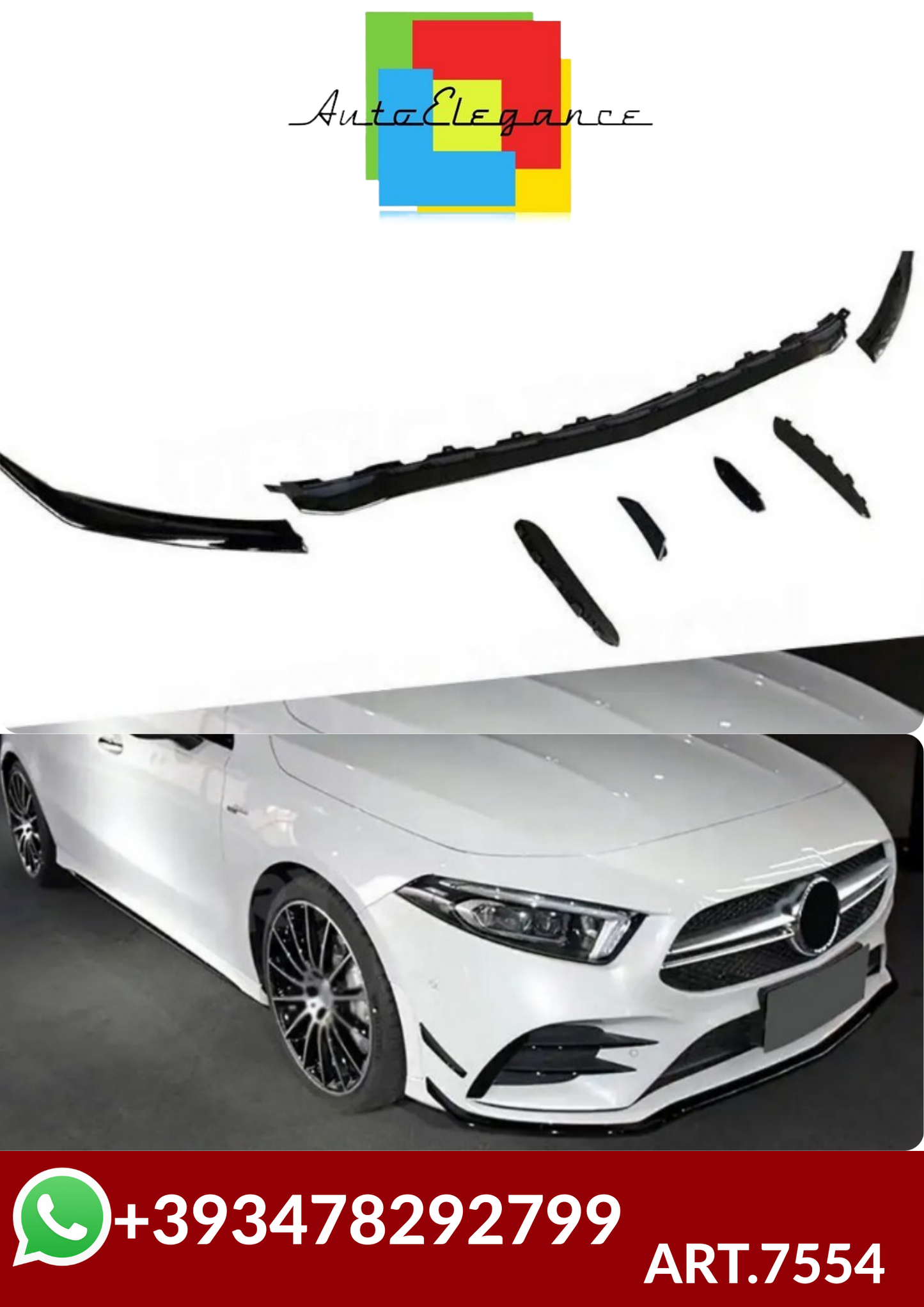 ART.7554  SPLITTER MERCEDES  CLASSE A  2019-2022