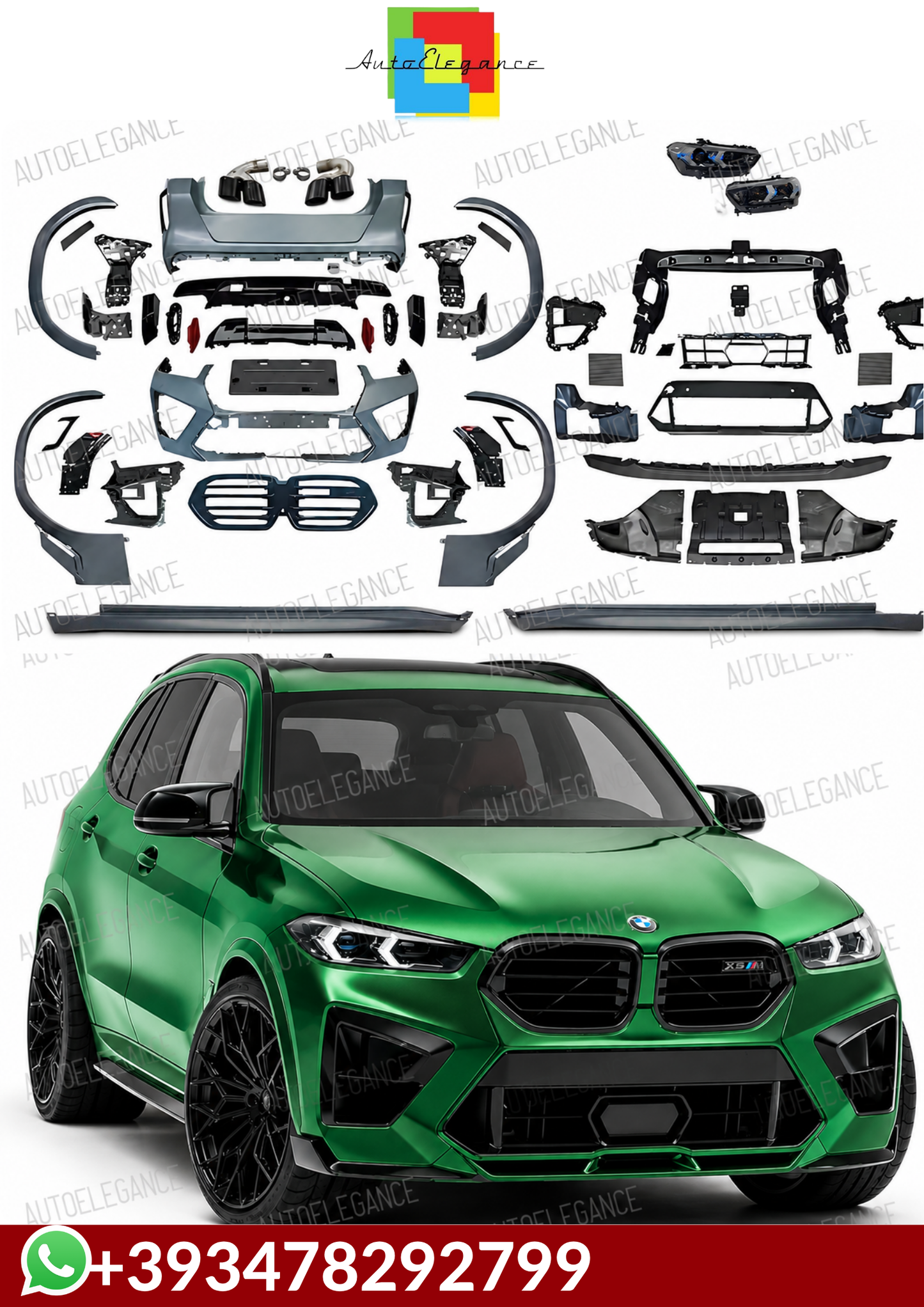 💕ART.10091 Body Kit BMW X5 G05 2018-2022 Look X5M 2023+ LCI💕