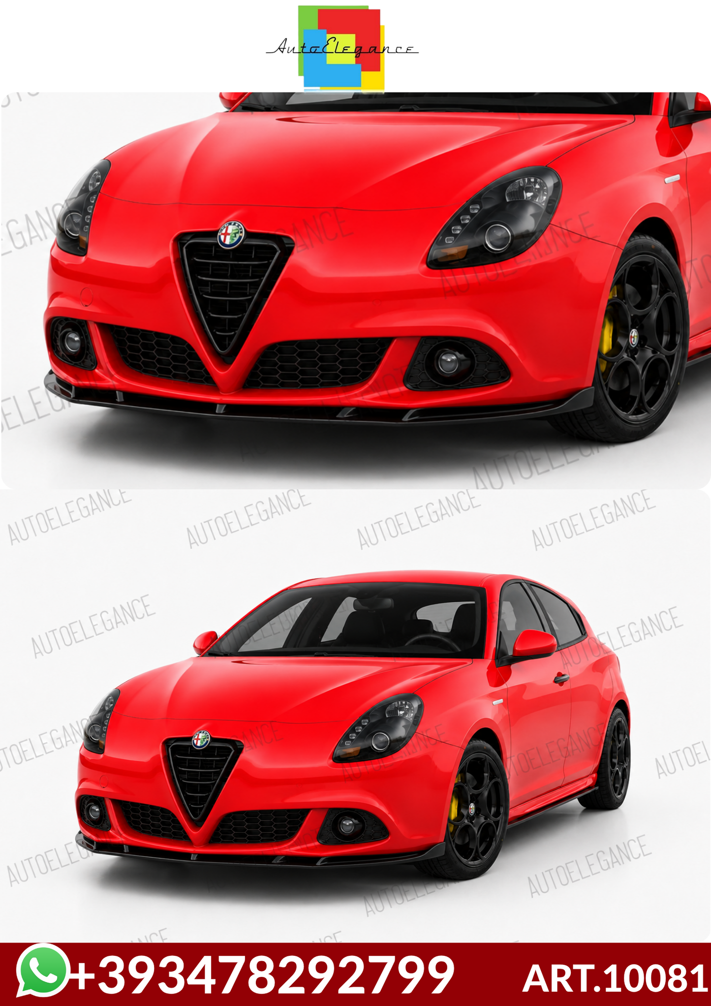 💕ART.10081 SPLITTER  ALFA ROMEO  GIULIA  NERO  LUCIDO 💕