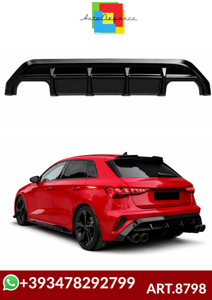 💕ART.8798  Diffusore Audi A3 (8Y) S-Line/S3 Facelift 2025+ Nero Lucido💕